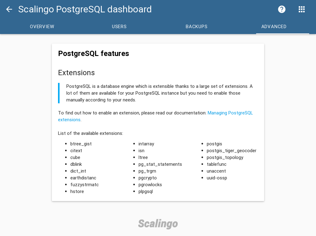 PostgreSQL Dashboard Advanced